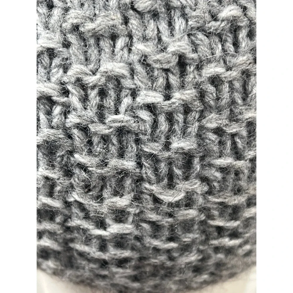 Kids Grey Jimothy Raccoon Hand Knit Animal Beanie Earflap Hat  Braided Tassels